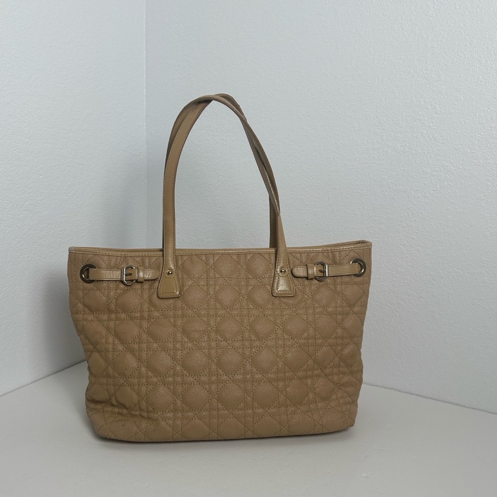 💯 Authentic Christian Dior Cannage Tote Bag – Beige🍀